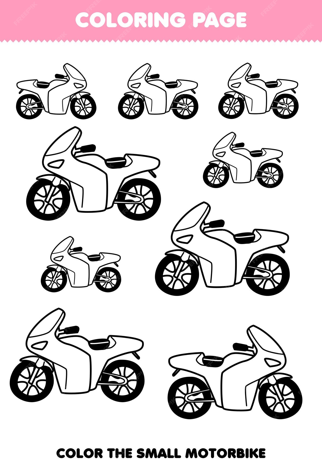 20 Desenhos de Motos para Colorir - Online Cursos Gratuitos