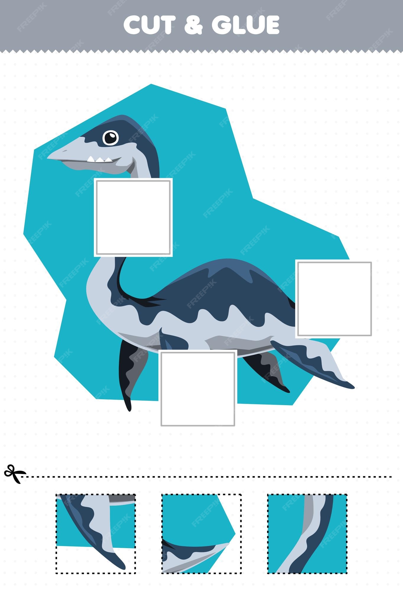 Jogo de educação para crianças contar as fotos e colorir o número correto  da planilha de dinossauro pré-histórico imprimível do velociraptor bonito  dos desenhos animados