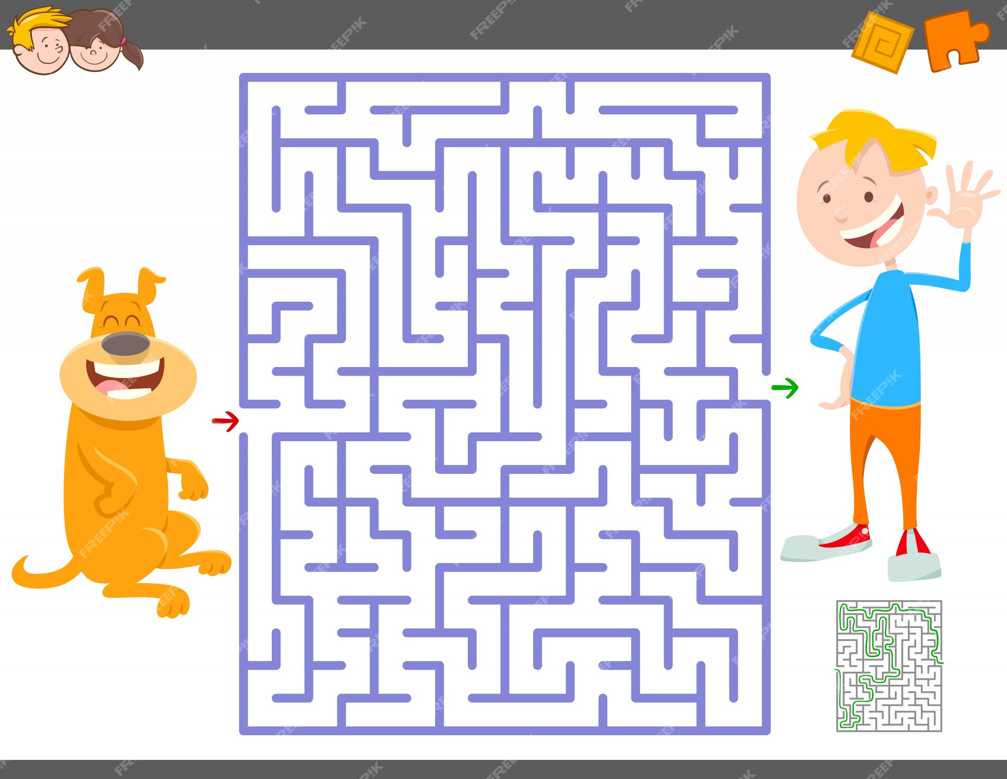 Jogo De Labirinto Com Menino De Desenho Animado E Cachorro Livro De  Exercícios Cão Pré Escolar Vetor PNG , Pasta De Trabalho, Pré Escola, Cão  Imagem PNG e Vetor Para Download Gratuito