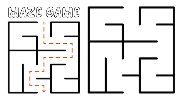 Jogo de labirinto para crianças quebra-cabeça de labirinto simples com solução