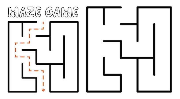 Jogo de labirinto para crianças quebra-cabeça de labirinto simples com solução