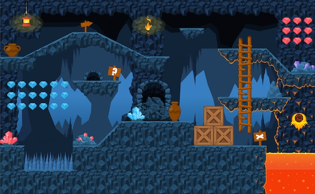 Jogo de lava tileset