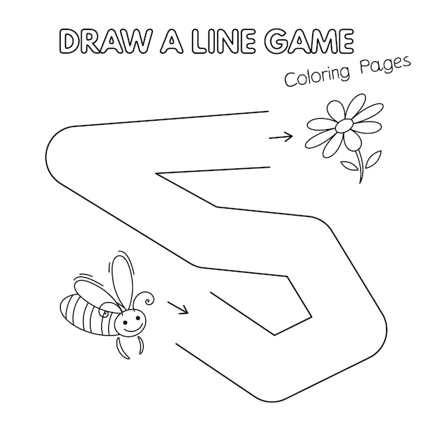 Jogo de livro de colorir de abelhas de desenho para crianças