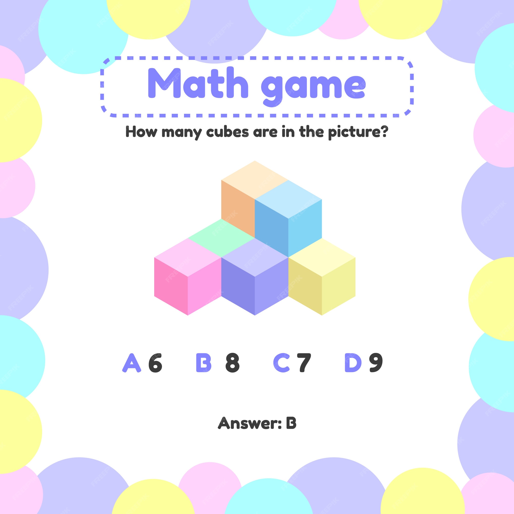 Jogo de lógica matemática para crianças em idade pré-escolar e escolar.