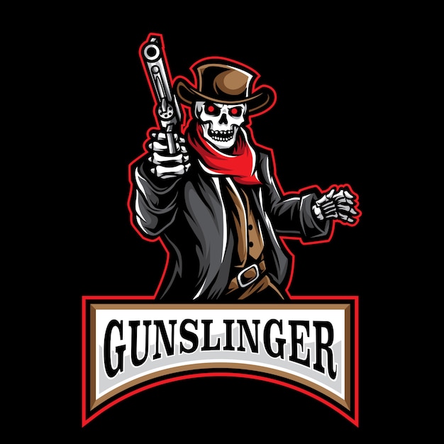 Jogo de logotipo gunslinger