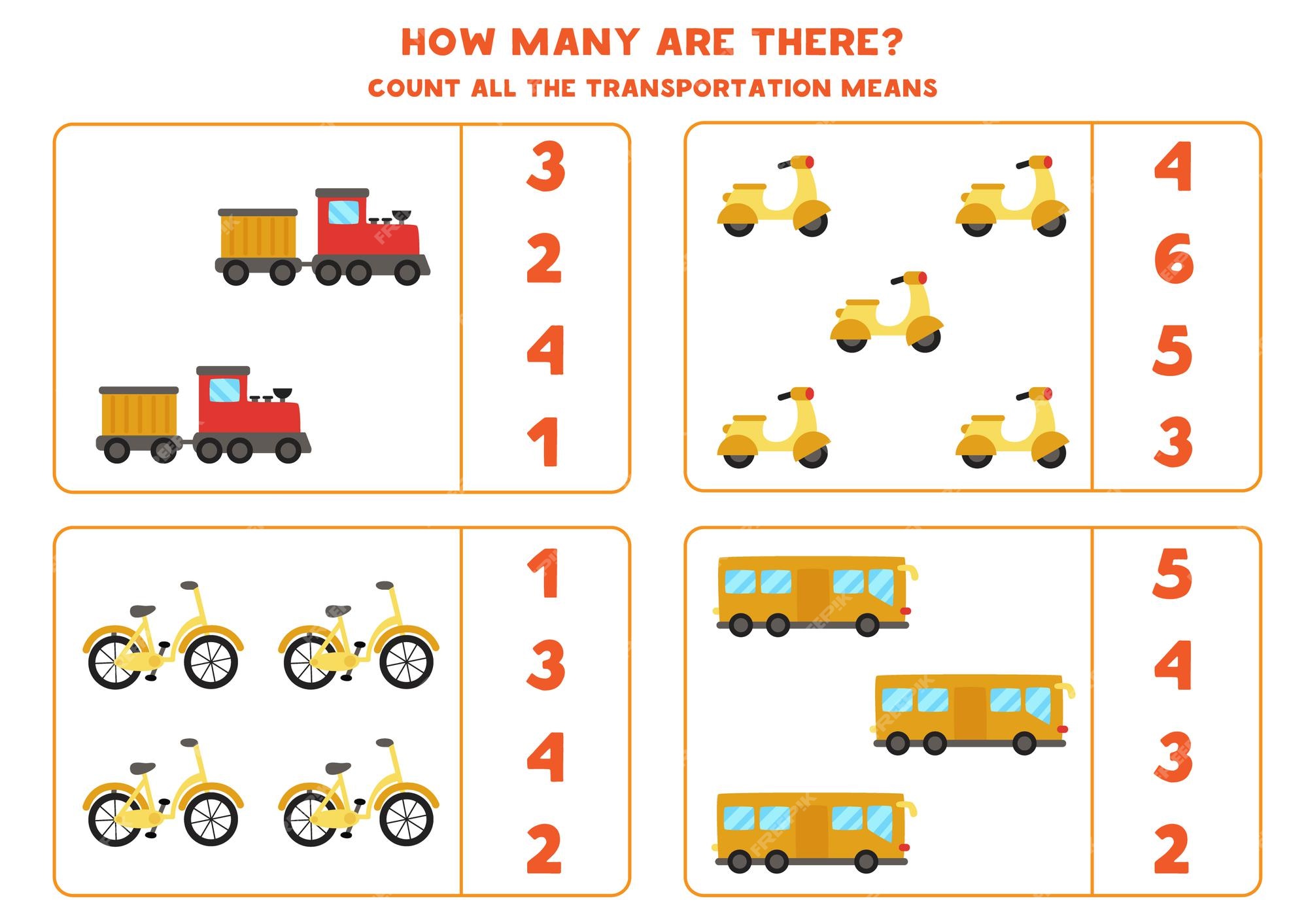 Mais, menos, igual a caminhão e ônibus escolar. jogo de matemática