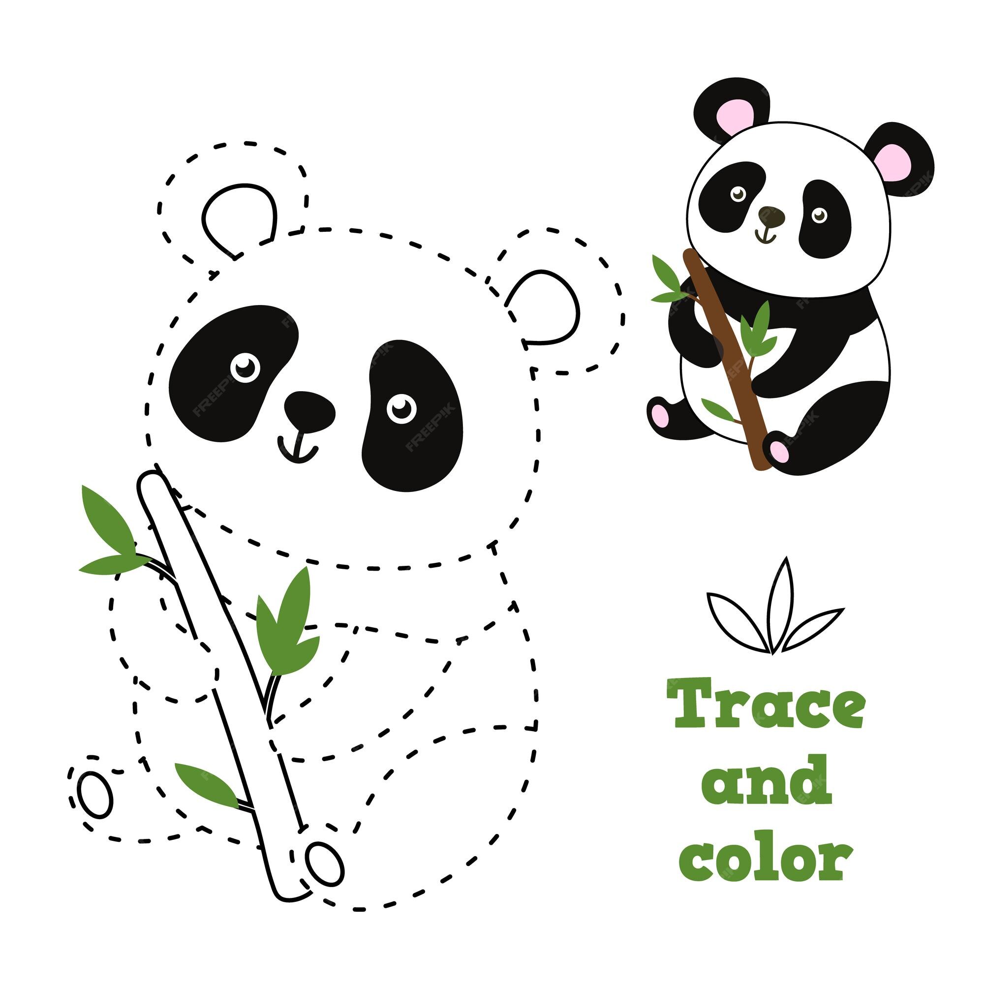 Vetores de Conecte O Ponto E Complete A Imagem Panda De Colorir