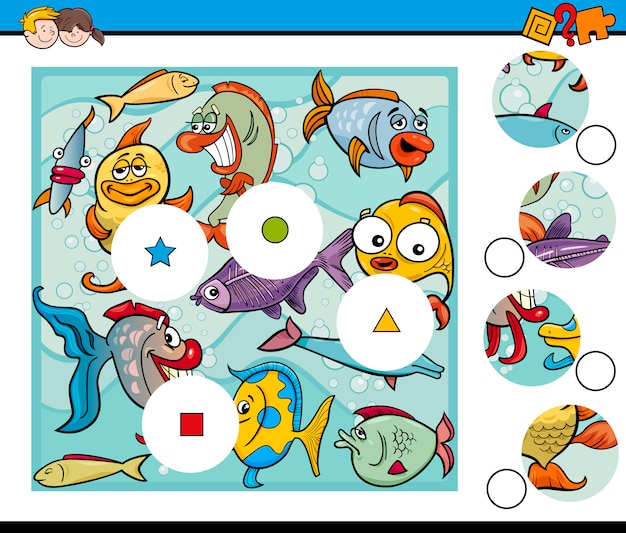 jogo de peças com peixe