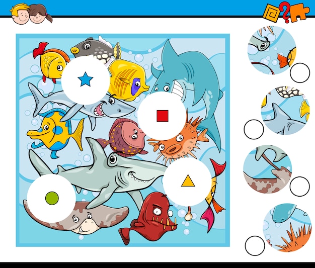 jogo de peças de fósforo da vida marinha