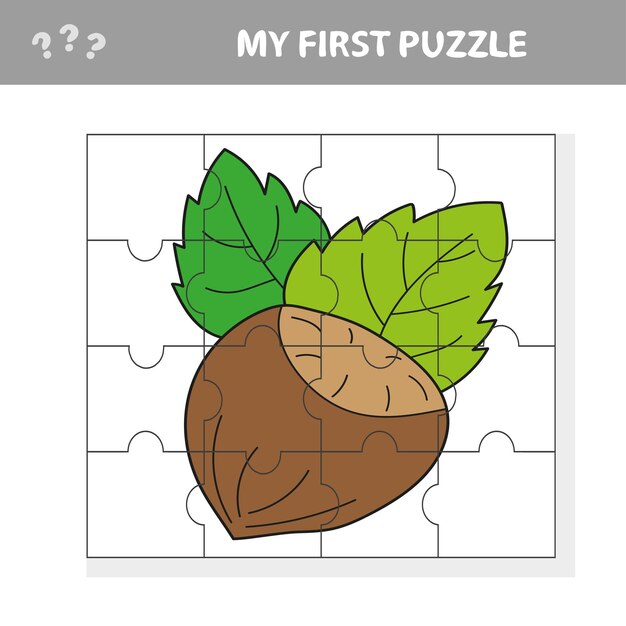 meu primeiro quebra-cabeça. pão. peças do puzzle - um jogo para crianças em  idade pré-escolar 4651366 Vetor no Vecteezy