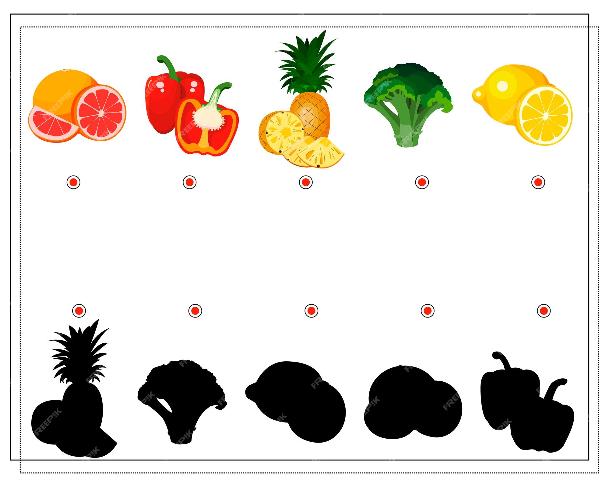 Quebra-Cabeça Frutas e legumes