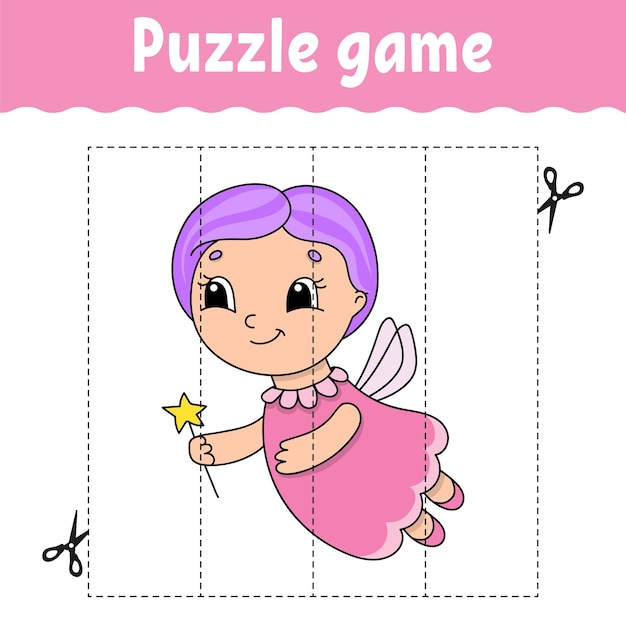 Puzzle Bebê. Nível Fácil. Cartões Flash. Cortar E Jogar. Planilha De  Atividade De Cor. Jogo Para Crianças. Personagem De Desenho a Ilustração do  Vetor - Ilustração de jogo, cartoon: 242595698