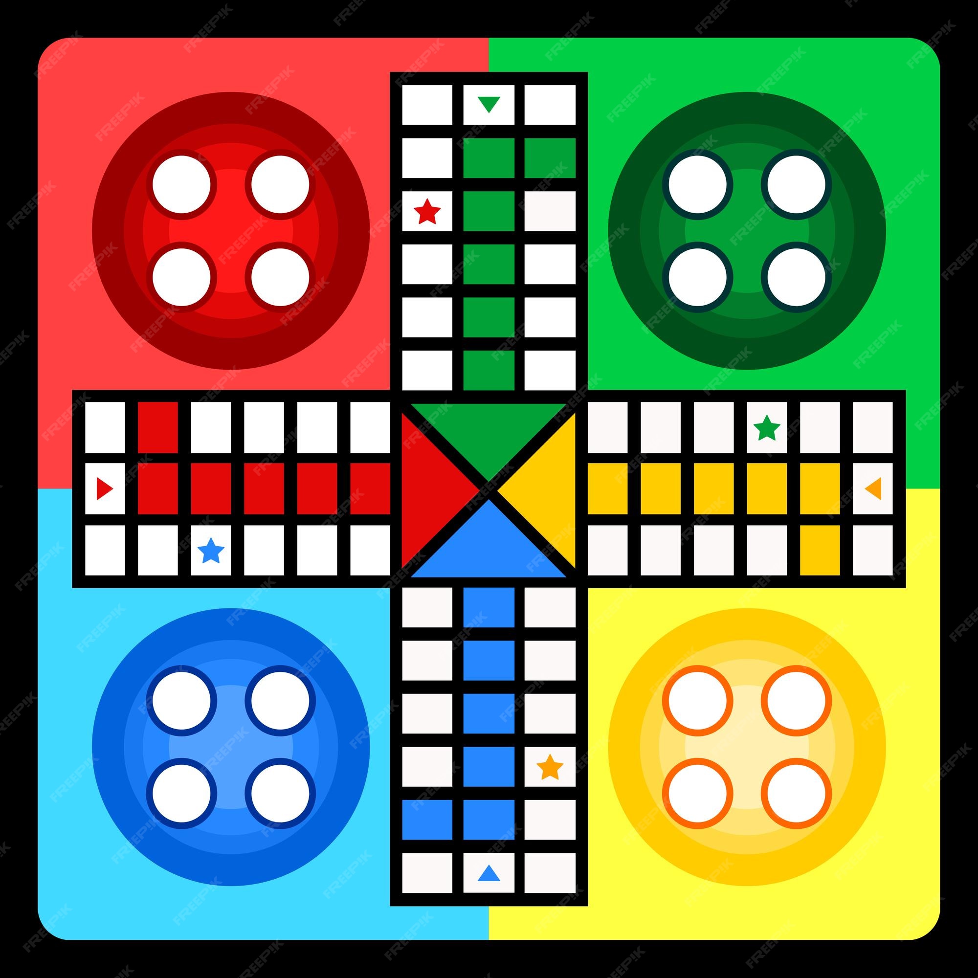 Ludo Jogo Tabuleiro Design Ilustração Vetorial vetor(es) de stock de ©ZiroGraphix 354409200