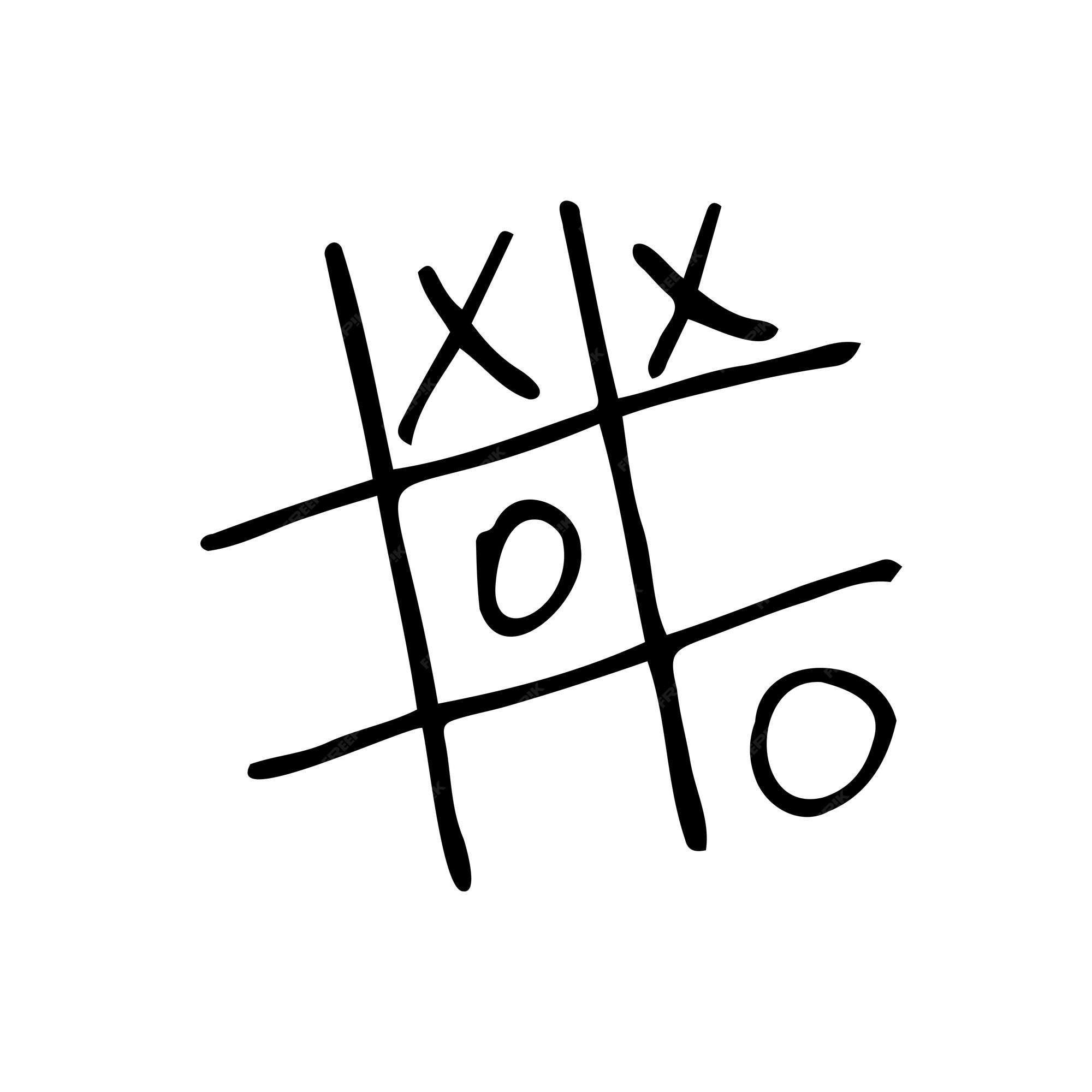 jogo tic tac toe desenhado à mão 3197650 Vetor no Vecteezy