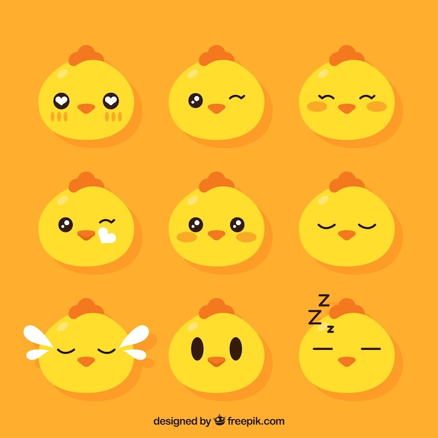 Jogo dos emoticons galinha