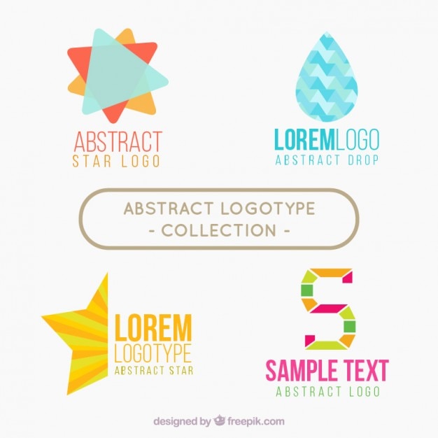 Vetor jogo dos logotipos abstratos alegres