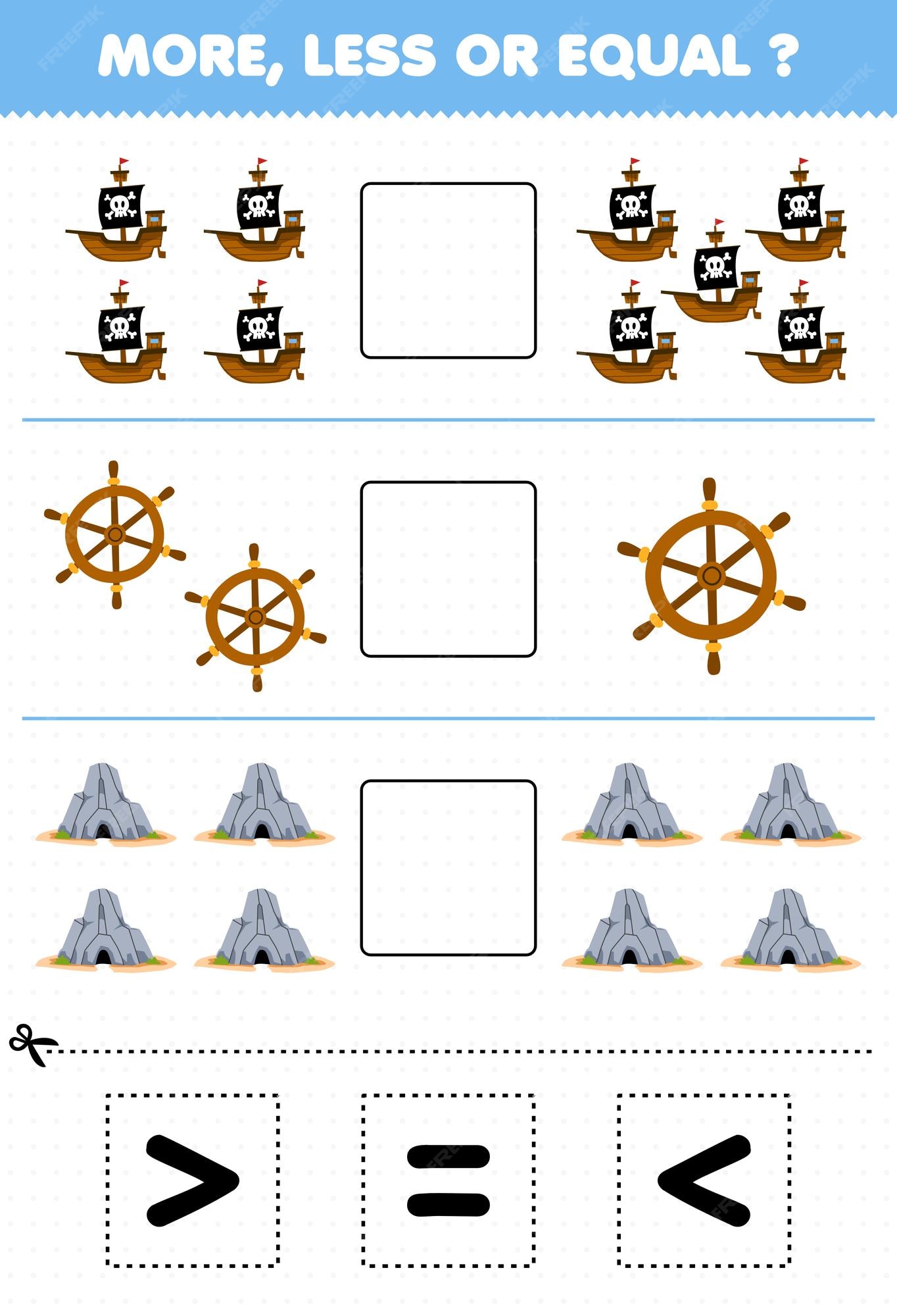 Jogo educacional para crianças, conte quantos desenhos animados