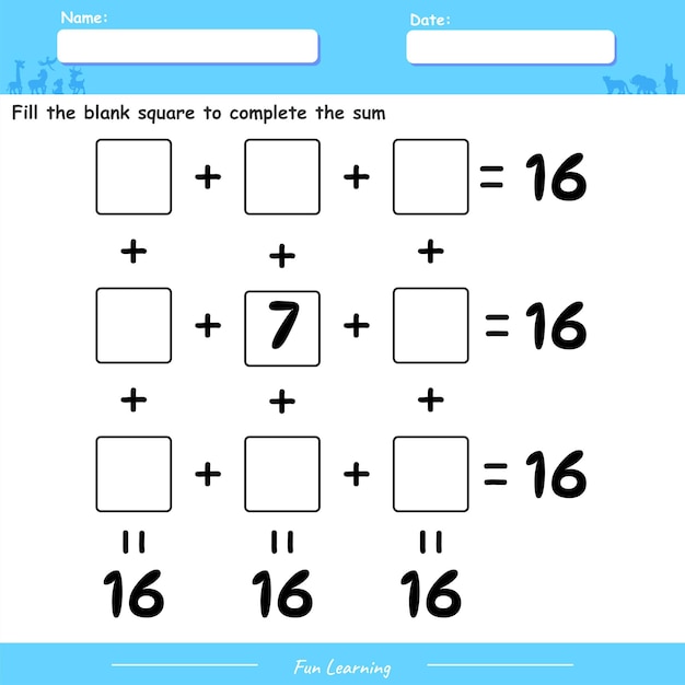 Jogo educativo de matemática lógica para crianças atividades