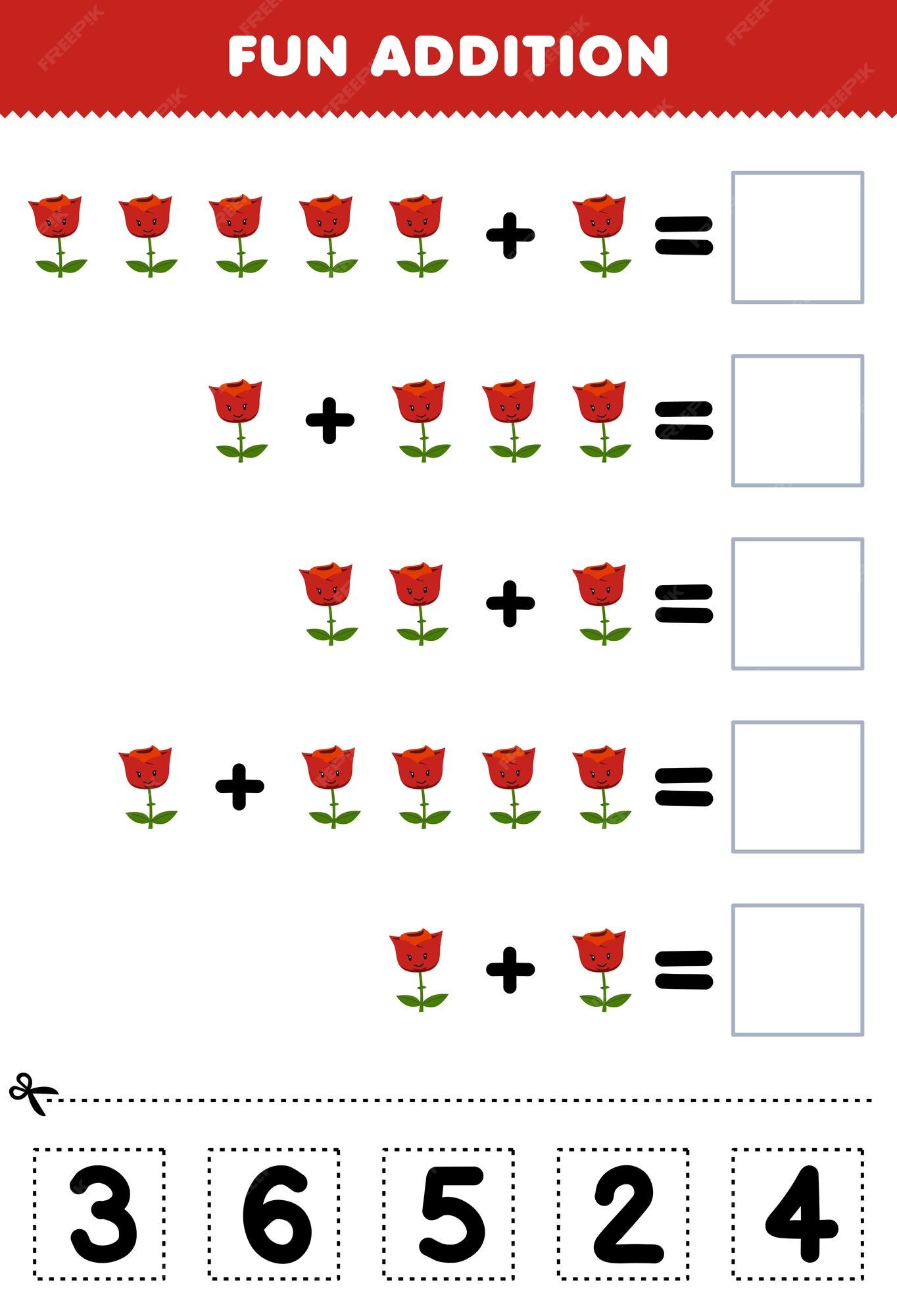 Permite Aprender Números. Jogo Educativo Para Crianças. Folha De