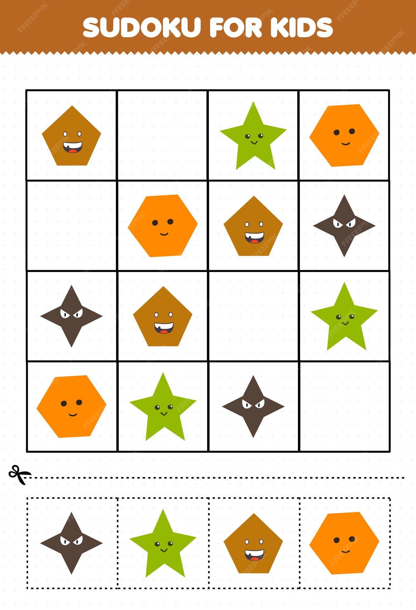 Estrela Do Jogo Sudoku Para Ilustração Vetorial Infantil Ilustração do  Vetor - Ilustração de educacional, japonês: 225539592