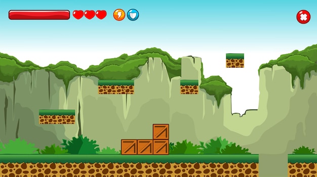 2D Jogo 9 Da Plataforma De Tileset Ilustração Stock - Ilustração