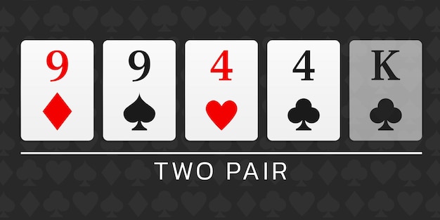 Jogos de casino online. combinação de cartas de pôquer. ilustração vetorial.
