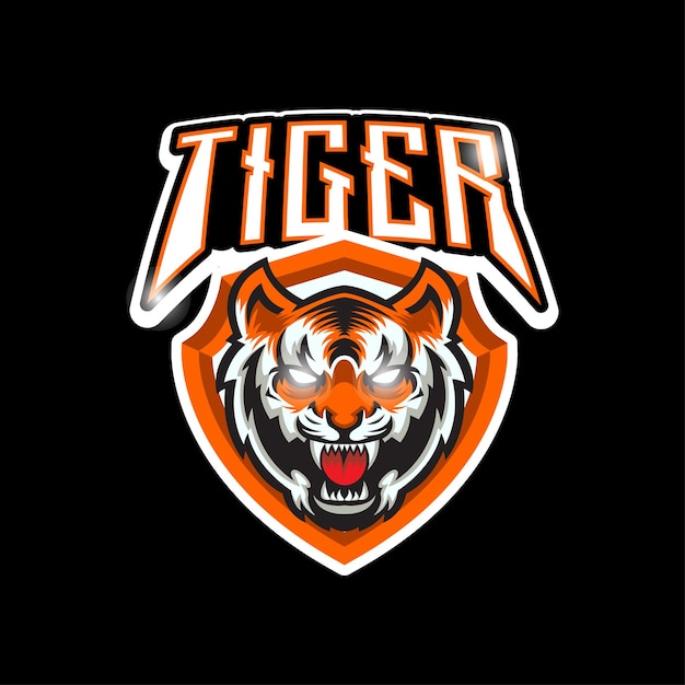 Jogos de logotipo esportivo de cabeça de tigre