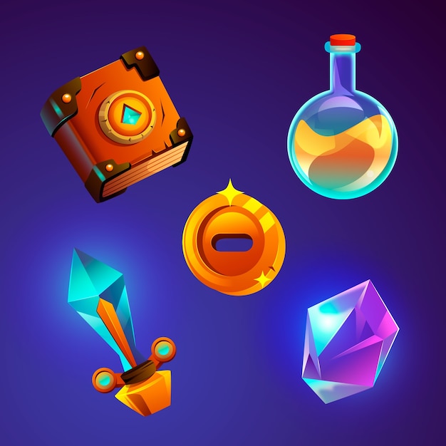 Jogos de vídeo e coleção de ativos de jogos