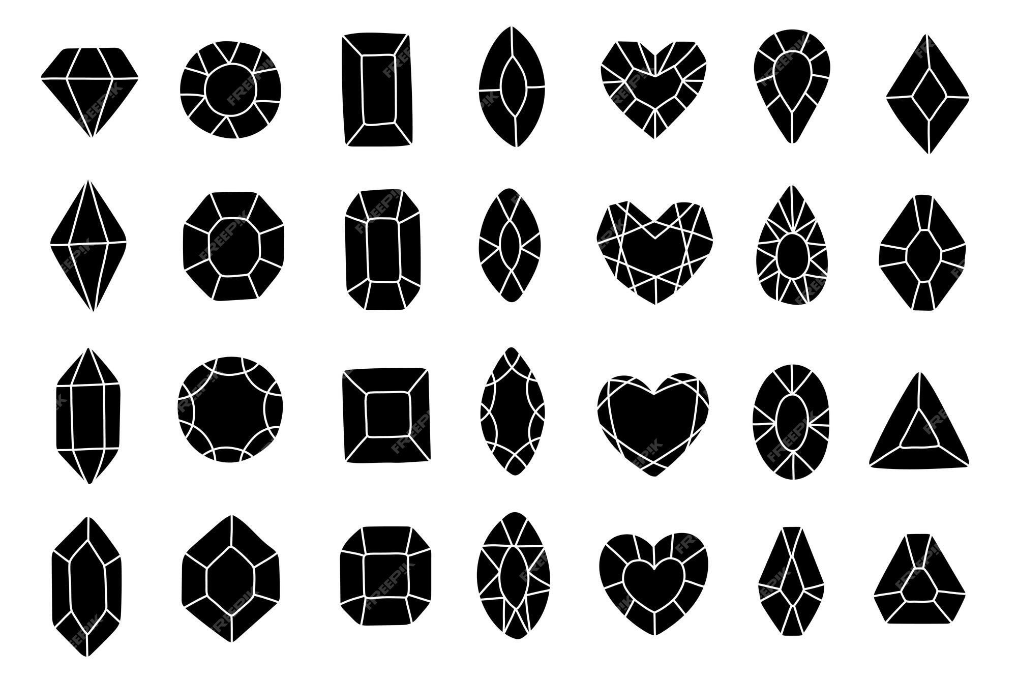 Vetores de Ícone De Forma De Diamante Sinal De Cristal De Joias