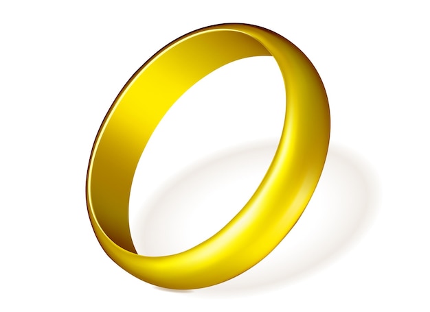 Vetor jóias de vetor de anel de casamento de ouro