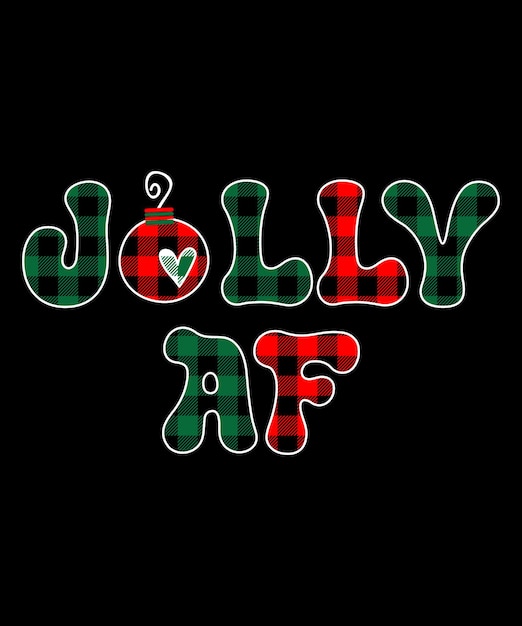 Jolly af merry christmas padrão de plaid xmas modelo de impressão de camisa vetor de luz