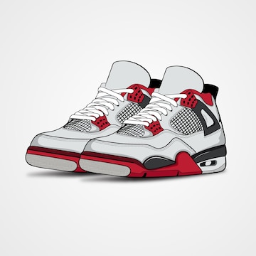 Jordan 4 shoes ilustração vetorial