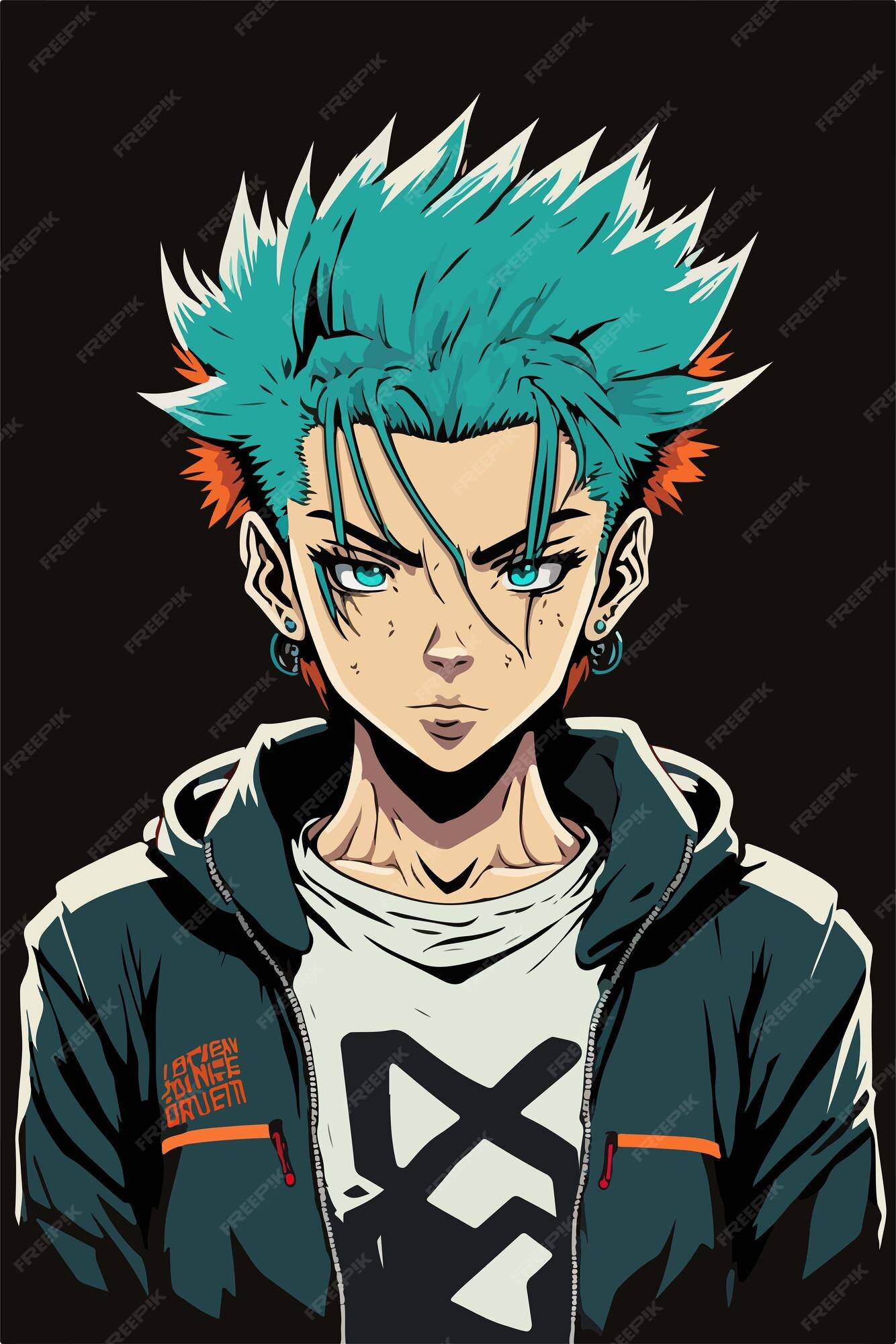 Jovem Homem Anime Estilo Personagem Vetor Ilustração Design Manga Anime  imagem vetorial de nadunprabodana© 662472144