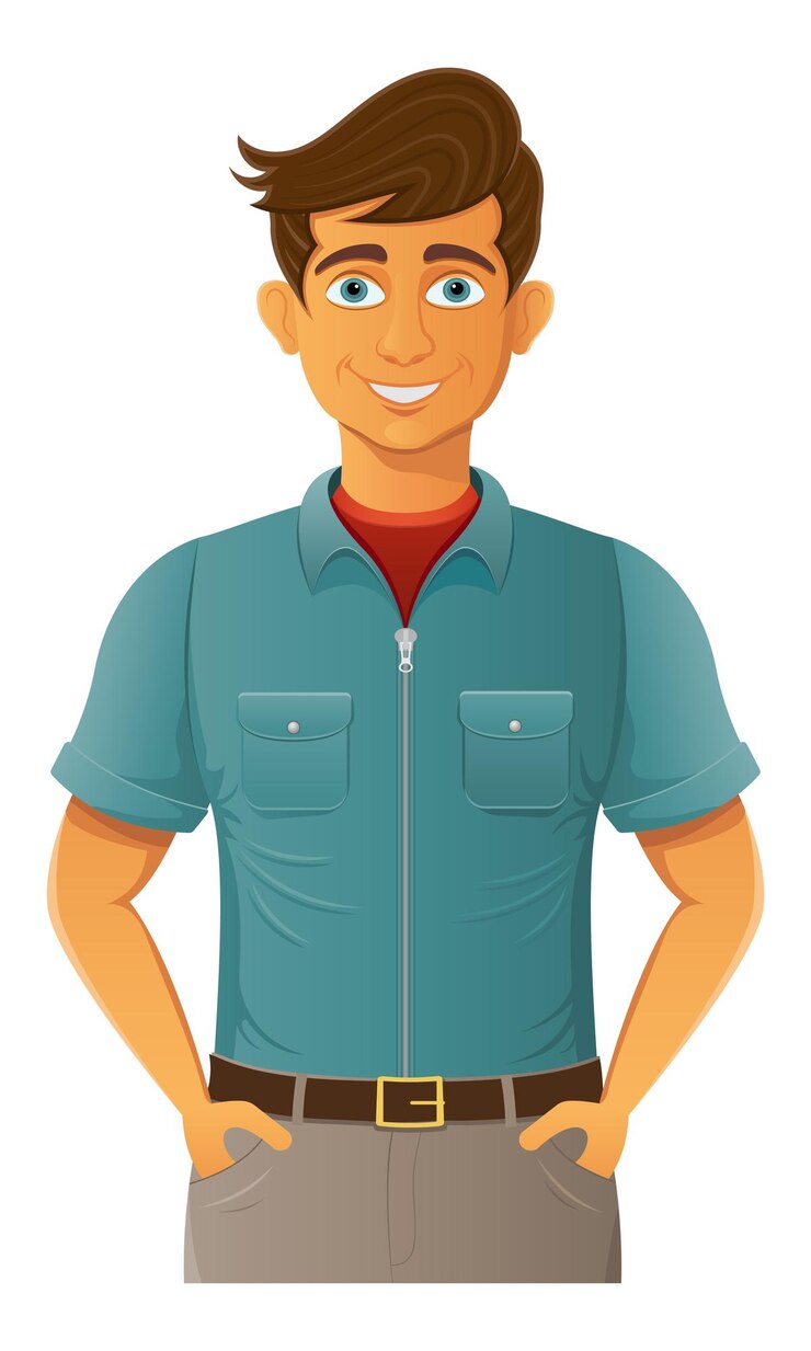 Vetor jovem é bonito moderno e promissora ilustração vetorial