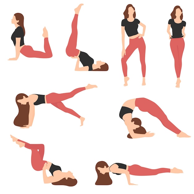 Jovem fazendo pose de ioga, Yoga Asana, praticando ioga