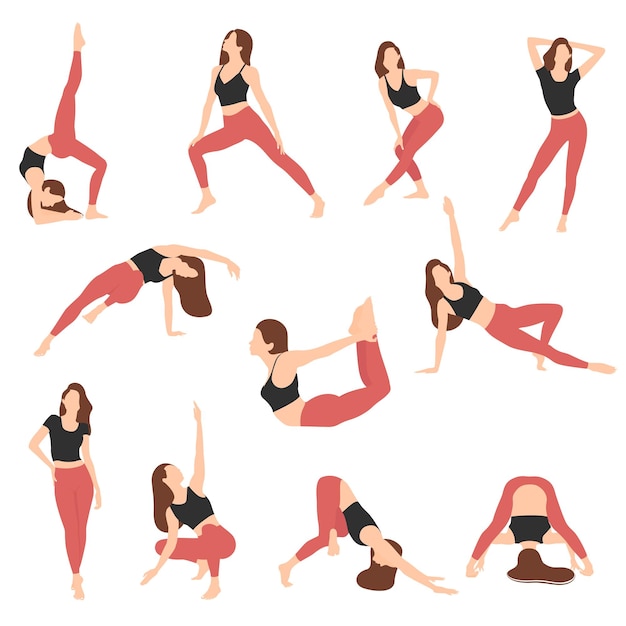 Jovem fazendo pose de ioga, Yoga Asana, praticando ioga