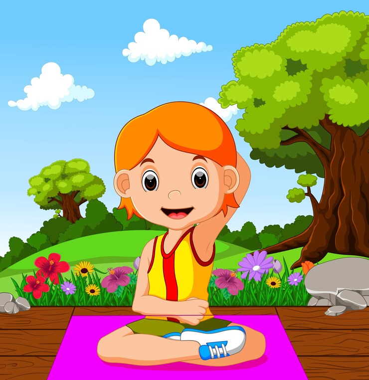 Vetor jovem garota fazendo yoga