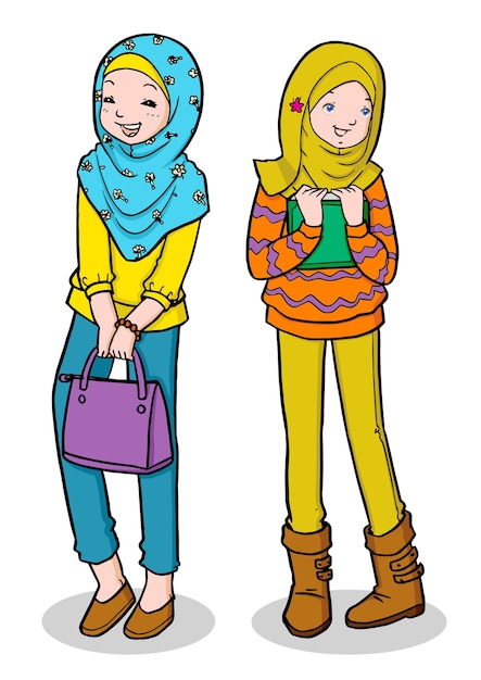 Jovem menina muçulmana