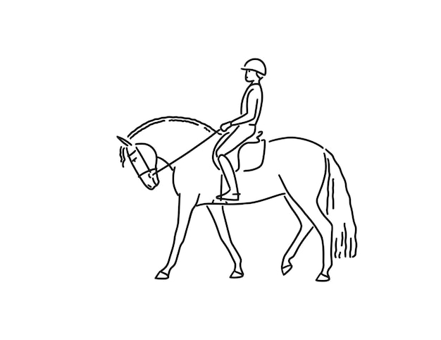 Desenhando um cavalo - Desenho rápido - Peão montado no cavalo - Drawing 