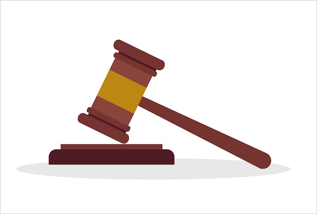 Juiz martelo ícone lei martelo tribunal de leilão martelo autoridade de licitação conceito símbolo