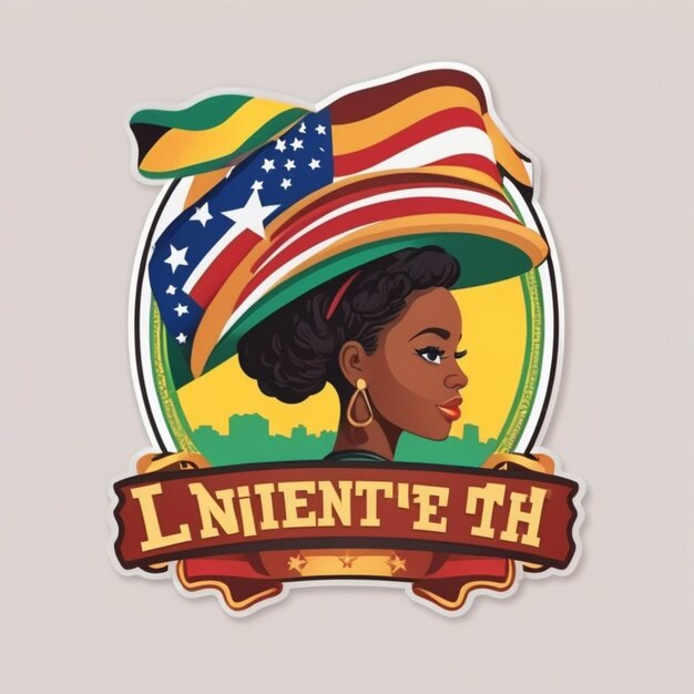 Vetor juneteenth fundo vetorial de desenho animado