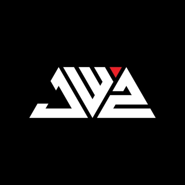 JWZ triângulo letra logotipo design com forma de triângulo JWZ logotipo triângulo design monograma JWZ vector triângulo logotipo modelo com cor vermelha JWZ logótipo triangular simples elegante e luxuoso Logotipo JWZ