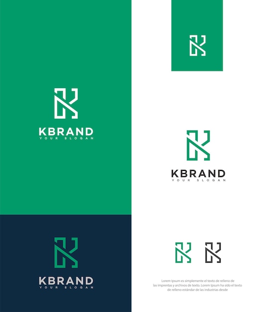 K letra logo icon sinal de identidade da marca k template de símbolo de letra