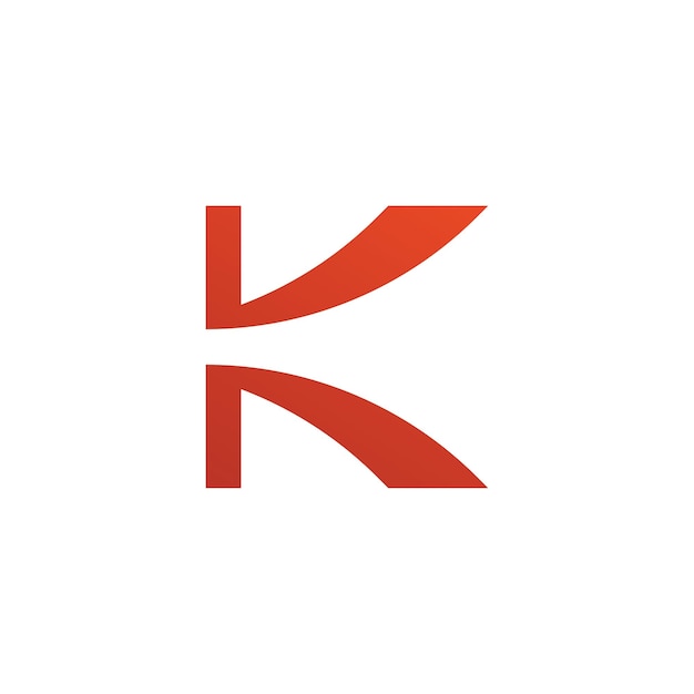 K logo design e modelo creative k ícone iniciais baseadas em letras em vetor