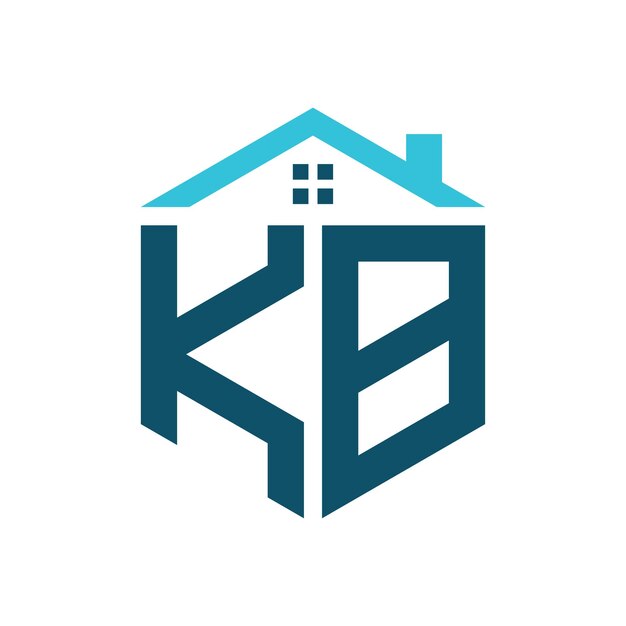 Vetor kb house logo design template letter kb logo para construção imobiliária ou qualquer negócio relacionado à casa