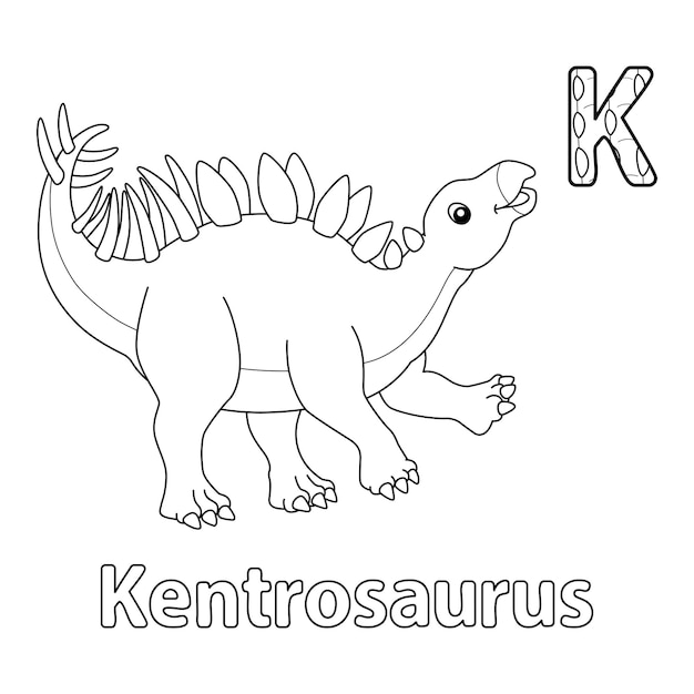 Kentrosaurus alphabet dinosaur abc coloring page k