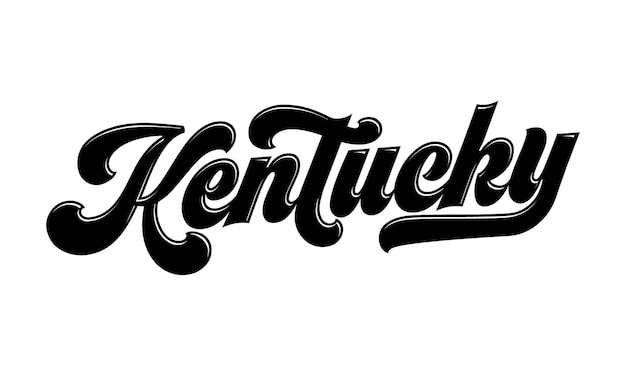 Kentucky mão letras design caligrafia vetor texto Kentucky vetor design tipográfico moderno