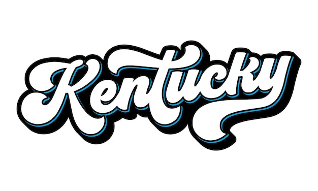 Kentucky mão letras design caligrafia vetor texto kentucky vetor design tipográfico moderno