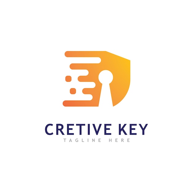 Key logo creative concept vector security logo símbolo