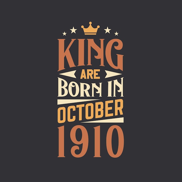 King nasceu em outubro de 1910 nasceu em outubro de 1910 retro vintage birthday
